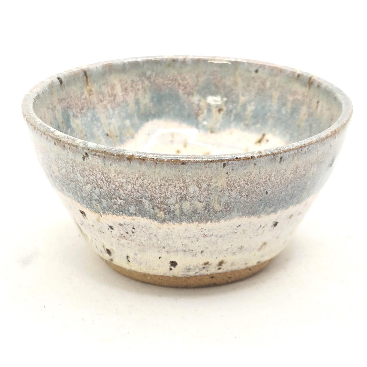 Handmade Ceramic Condiment Bowl / Trinket Dish, Cream & Sage Green Glaze, Toasty Stoneware Pottery