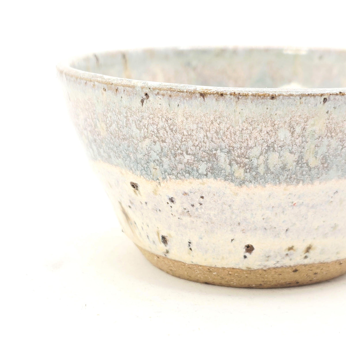 Handmade Ceramic Condiment Bowl / Trinket Dish, Cream & Sage Green Glaze, Toasty Stoneware Pottery