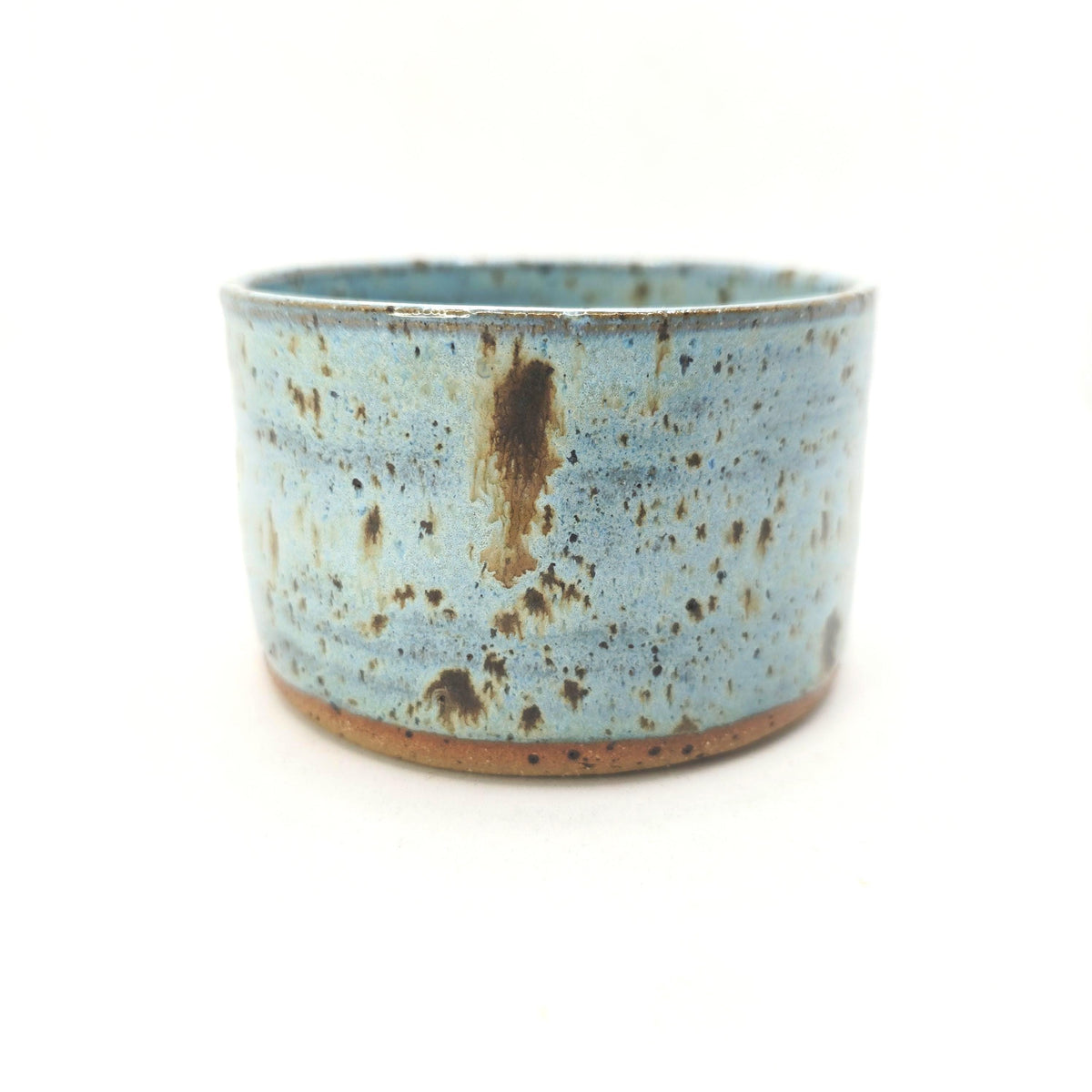 Handmade Ceramic Ramekin Dish Blue Speckled Glaze, Toasty Stoneware Pottery (5cm)