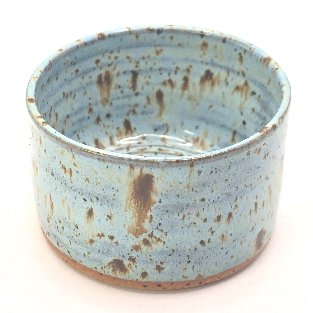 Handmade Ceramic Ramekin Dish Blue Speckled Glaze, Toasty Stoneware Pottery (5cm)