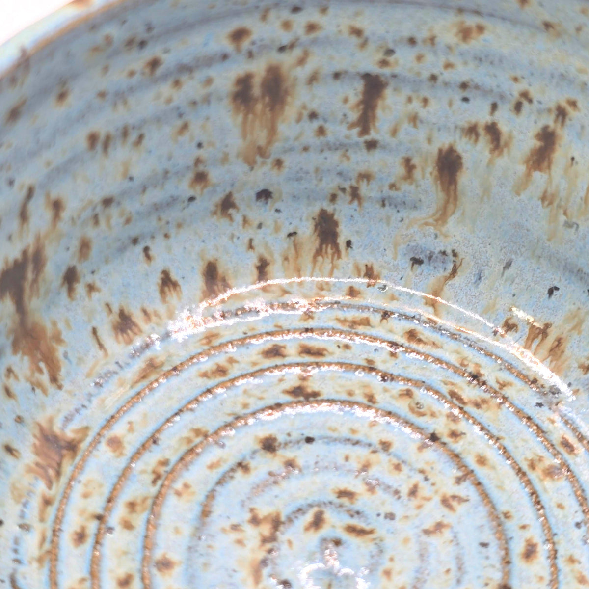 Handmade Ceramic Ramekin Dish Blue Speckled Glaze, Toasty Stoneware Pottery (5cm)