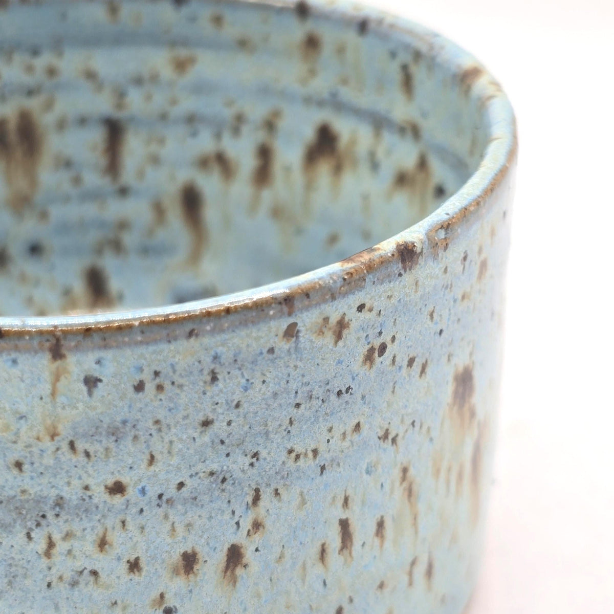 Handmade Ceramic Ramekin Dish Blue Speckled Glaze, Toasty Stoneware Pottery (5cm)