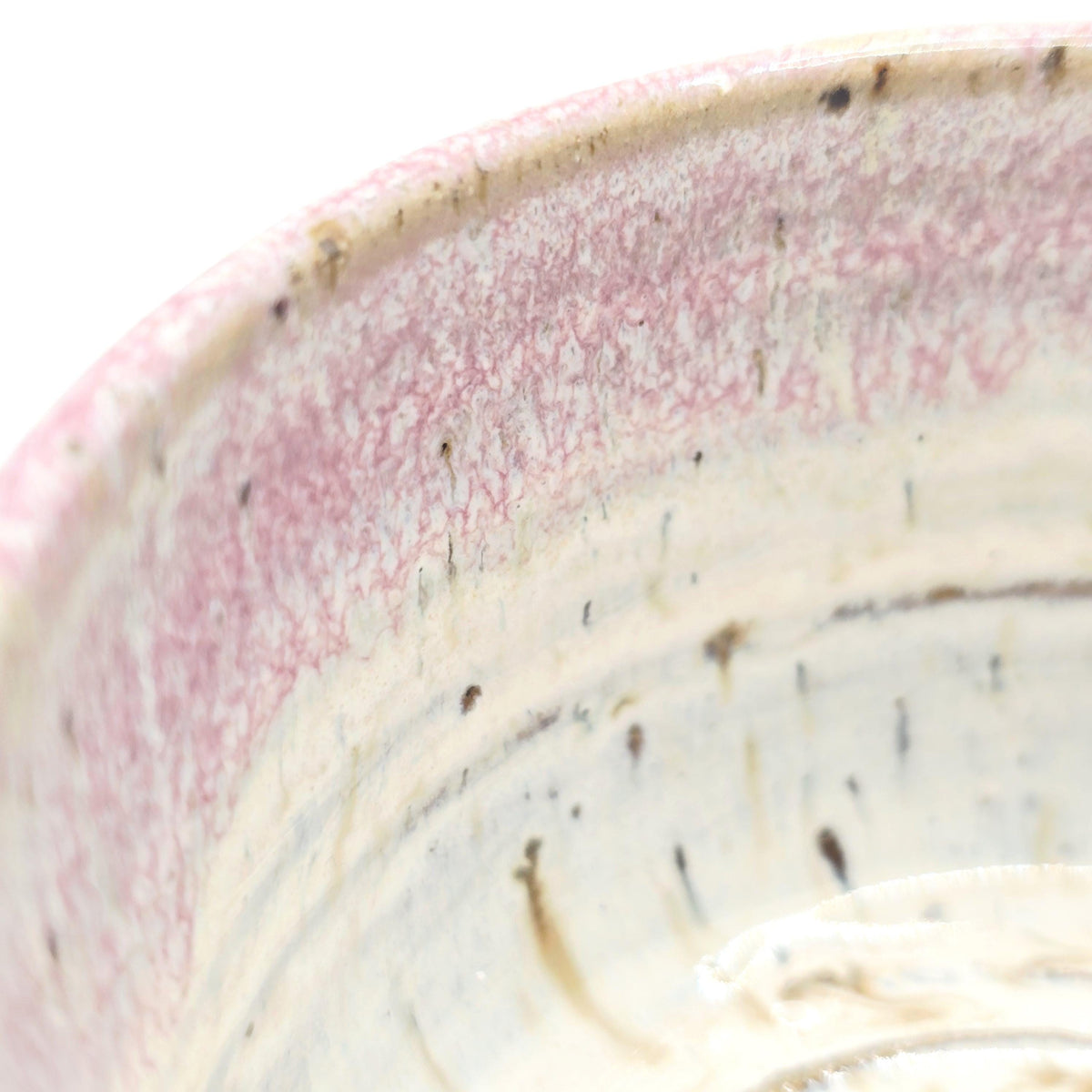 Handmade Ceramic Ramekin Dish Speckled Cream & Pink Glaze, Toasty Stoneware Pottery
