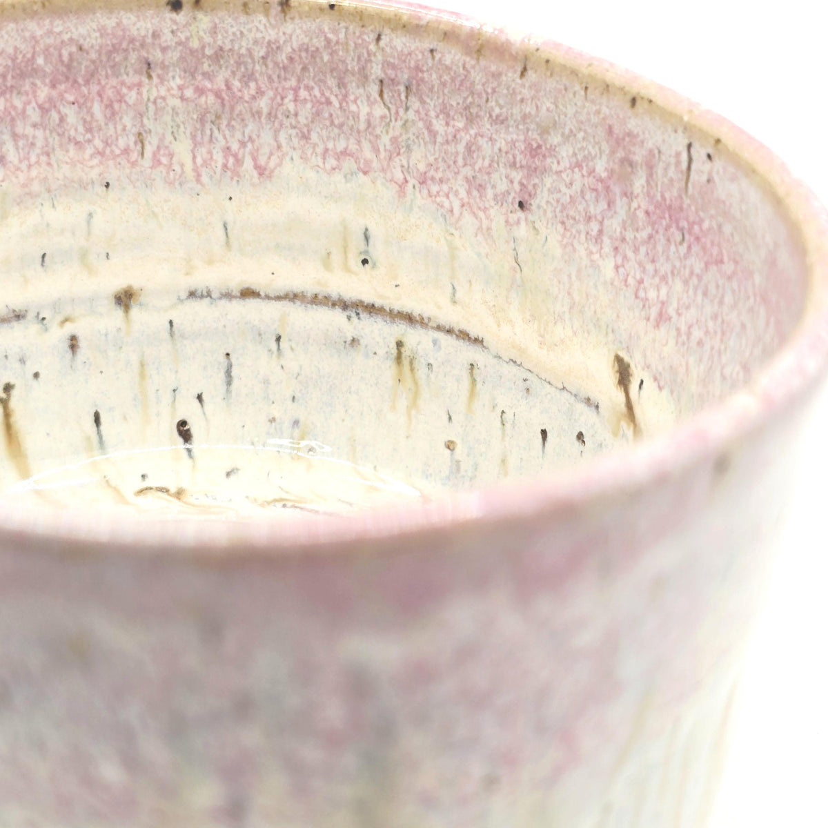Handmade Ceramic Ramekin Dish Speckled Cream & Pink Glaze, Toasty Stoneware Pottery