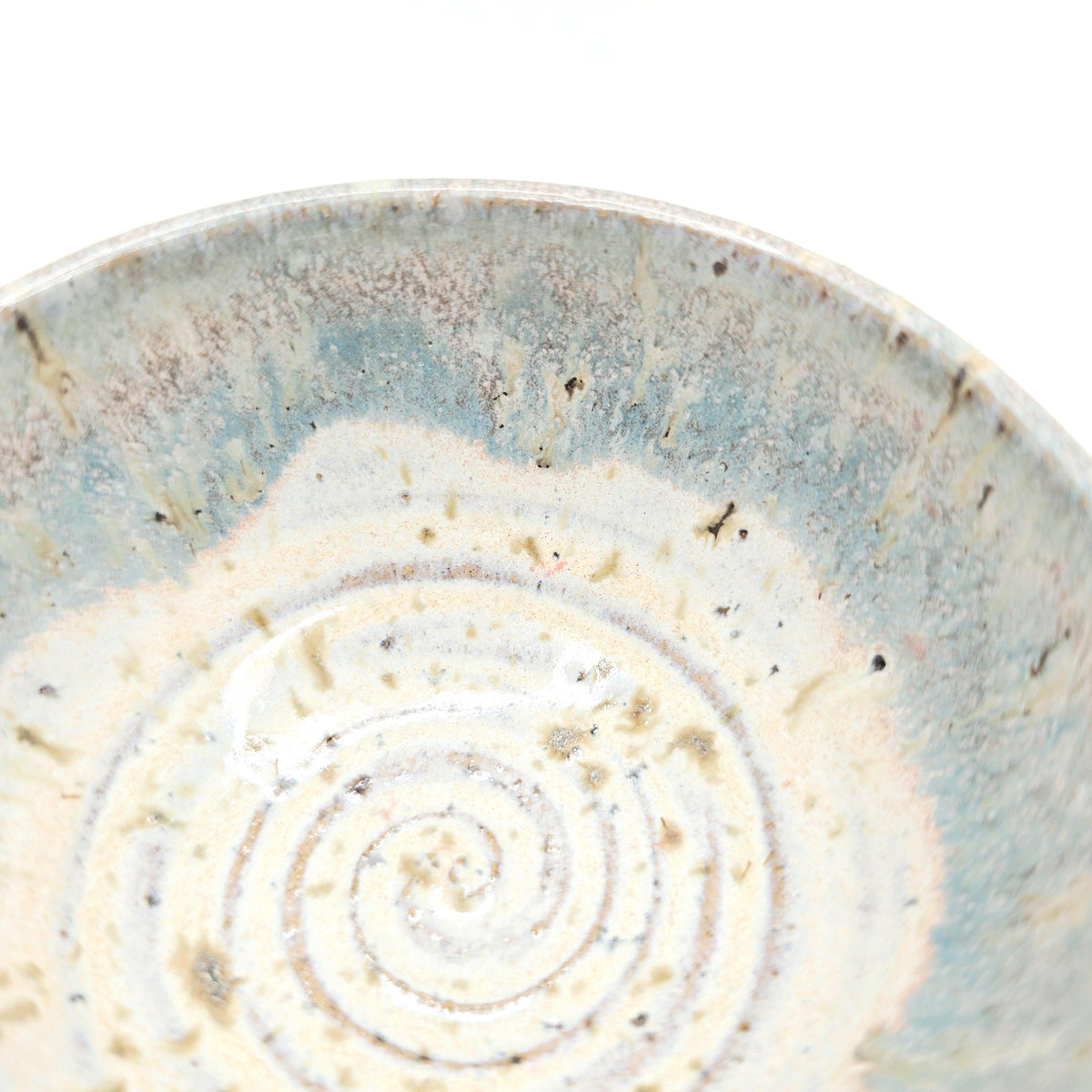 Handmade Ceramic Condiment Bowl / Trinket Dish, Cream & Sage Green Glaze, Toasty Stoneware Pottery