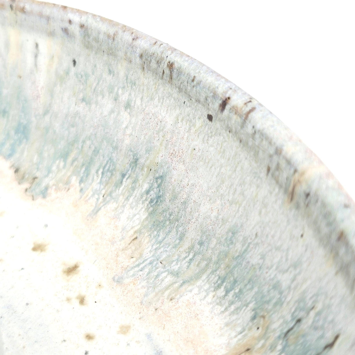 Handmade Ceramic Large Olive Dish / Bowl, Sage Green & Cream Glaze, Stoneware Pottery